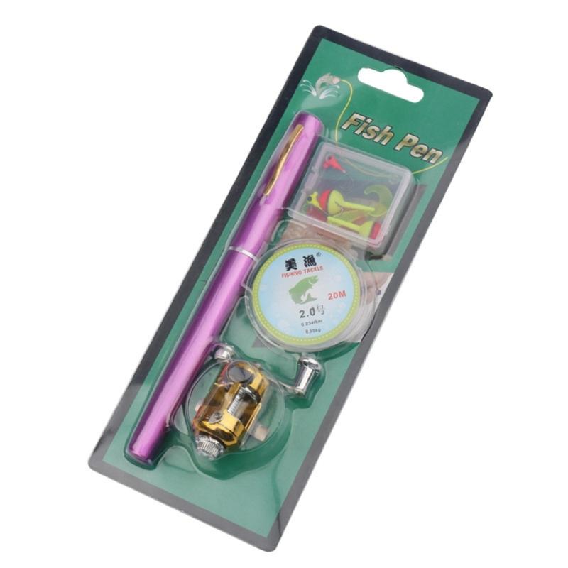 Compacts Mini Pocket Fishing Rod Telescopic Pen Shaped Fishing Rod Collapsible Fishing Rod for Salt/Freshwater Fishing