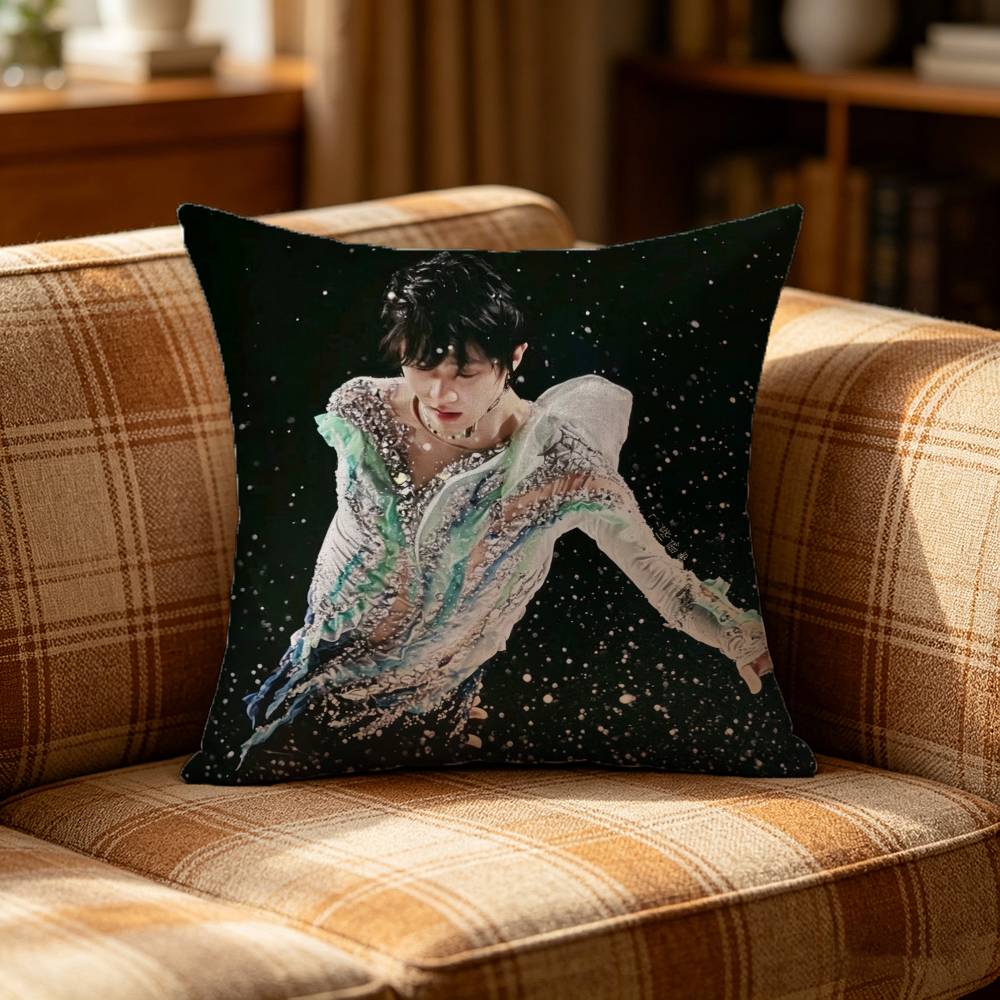 A Jump Legend HHanyu Yuzuru Pillow Case Pattern Printed Pillowcase For Living Room Sofa Cushion Cover