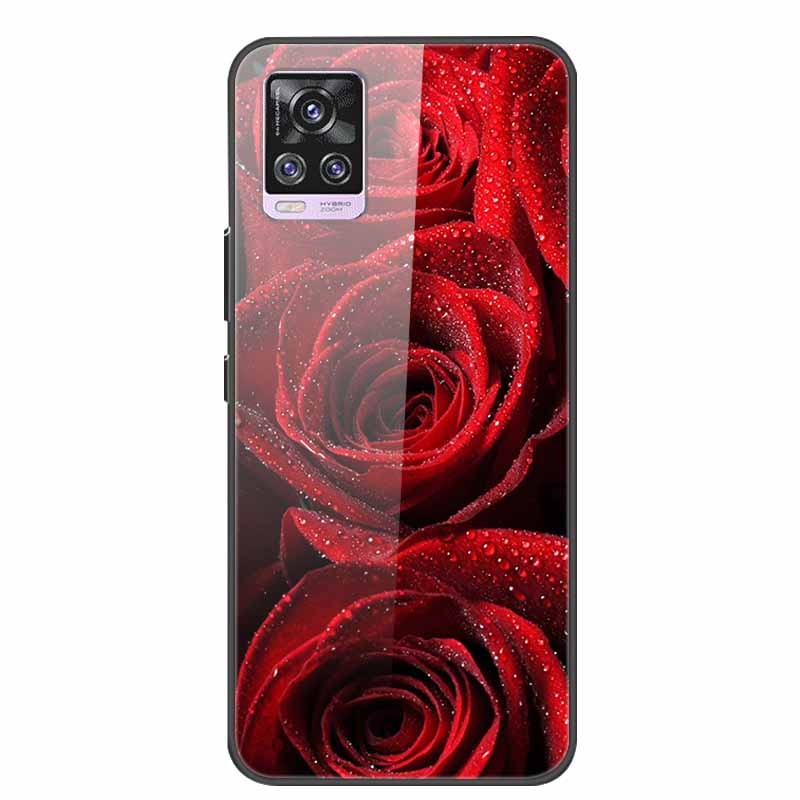 For Vivo V20 Pro Phone Case V 20 Pro Soft Bumper Tempered Glass Hard Back Covers Cases For Vivo V20 Pro Case 6.44" Coque Fundas