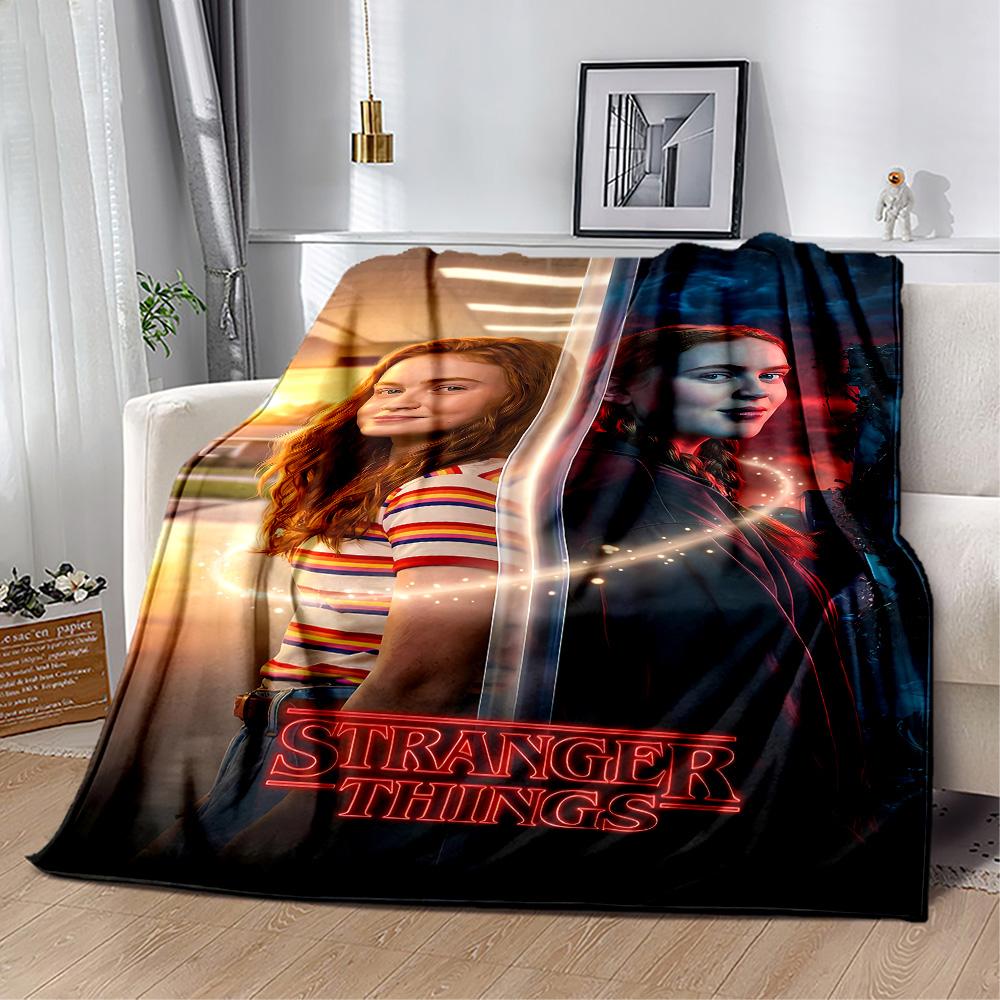 Stranger Things Artwork Suitable Blanket for Offices, Travel, Living Rooms Also a Good Gift for Friends and Family Suitable for All Seasons.