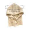 Thicken Knitted Balaclava Drawstring Skull Cap Beanie Korean Style Winter Hat  Women Girl