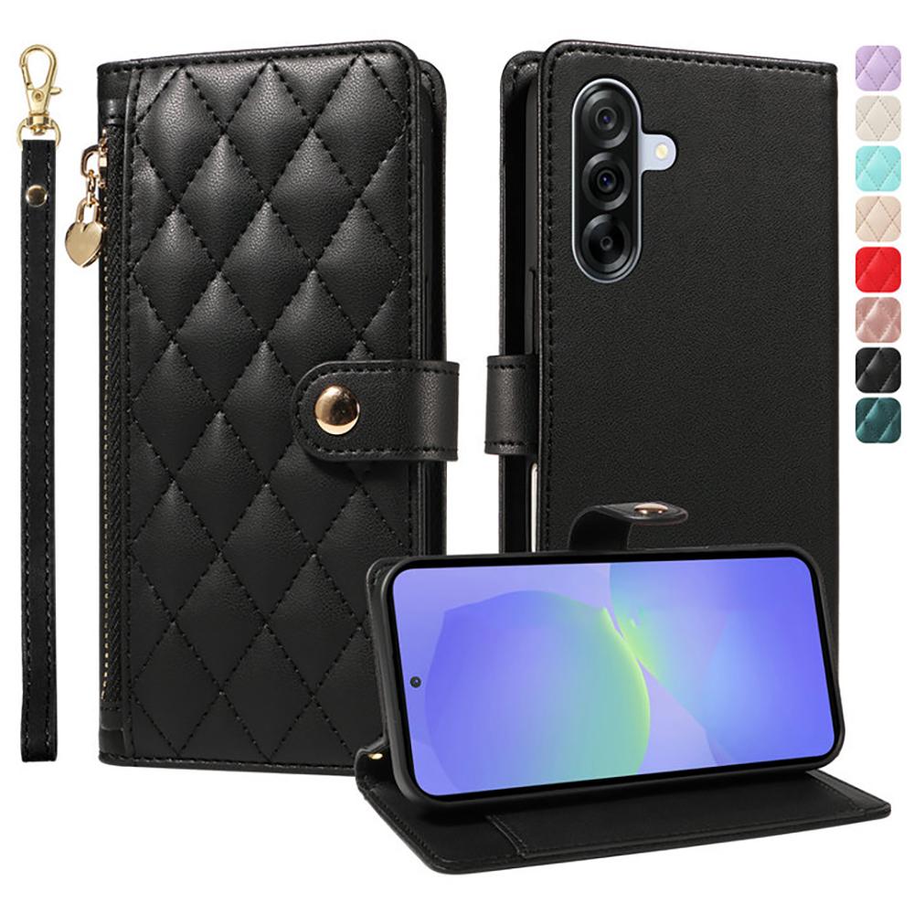Flip Case For Samsung Galaxy A56 A36 A26 A16 A06 A57 A37 A17 A07 5G 4G Zipper Leather Wallet Funda For Galaxy A56 A 36 17 Cover