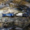 Car Key Pendant Multi-jointed Fishing Lure Keychain, Artificial Swimbait Ring with Braided Rope, Tackle Bag Charm Vintage Fish Keychain Charm,