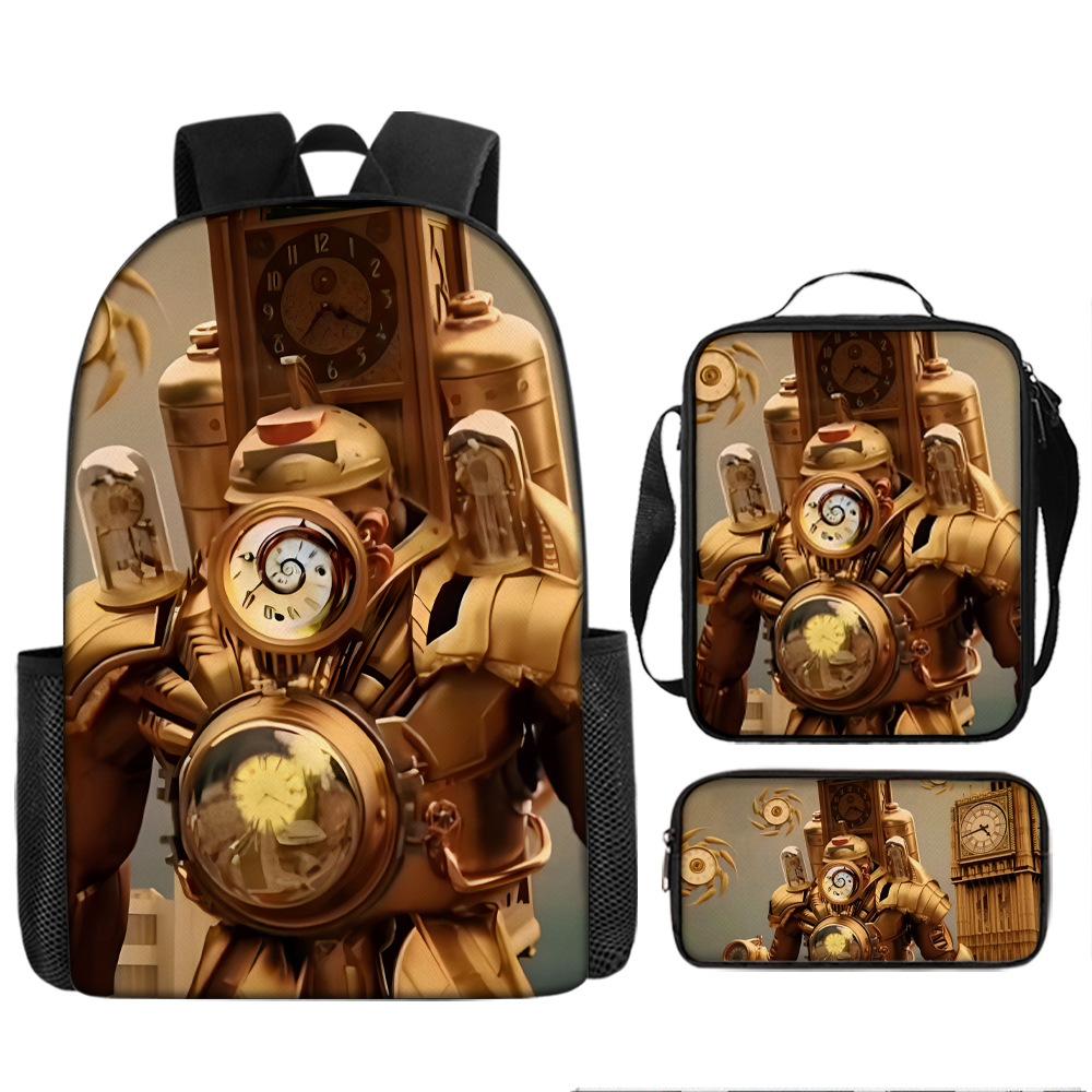 Toilet Man Spoof Schoolbag New Pupil Backpack Satchel Pencil Case