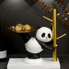 Panda Schlüsselaufbewahrungsschale Harz Panda Widget Teller Kreative Tierfigur Aufbewahrungsschale für Wohnzimmer Flur Heimdekoration