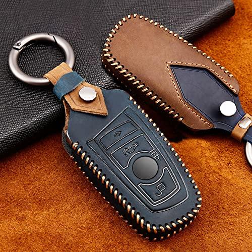 OnttoBMW Smart Key Case Key Cover Stylish and Comfortable Luxury Key Chain Suitable for BMW 1567 Series F30F31F20F21F22F23F01F12Z4 Car Leather An