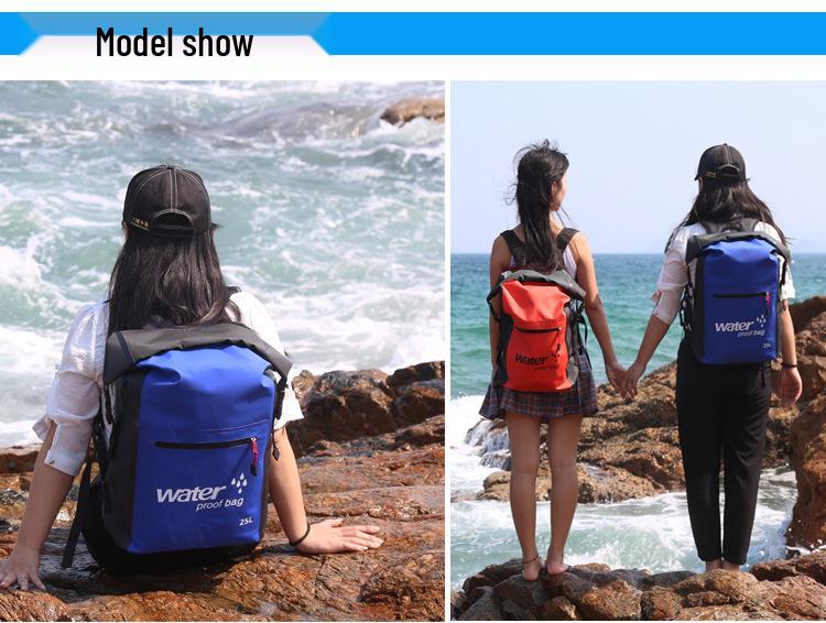 Outdoor Waterproof Multipurpose Backpack for Rafting, Mountaineering, and Swimming with Folding Water Bladder