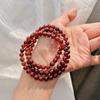 Natural Orange Garnet Multi-Circle Lazy Bracelet