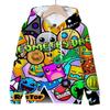 Children Boys Girls Hoodie Tops Kids Geometry Dash Hoodies 3D Printed Cartoon Game Fashion Outdoor Sweatshirts Casual Pullovers