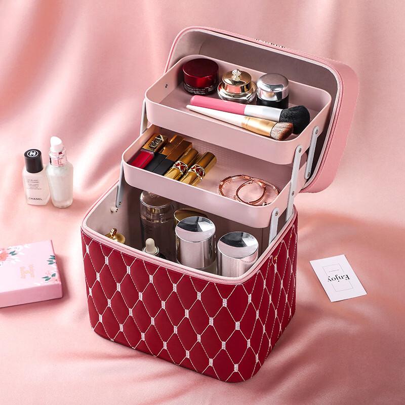 

MDNG Portable Travel Cosmetic Bag - Double-Layer Organizer