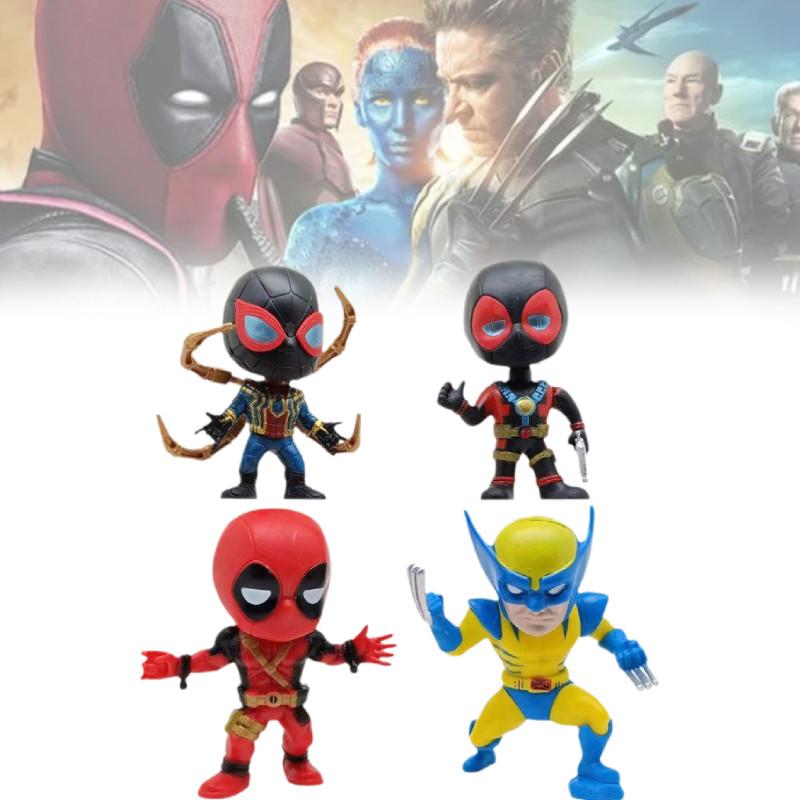 Deadpool And Wolverine Adorable Pvc Figure Superhero Movie Cartoon Decoration