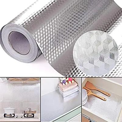40X300cm Aluminum Foil Waterproof Self Adhesive Wallpaper DIY Kitchen Furniture Wall Stickers Art Home Room Bathroom Decor