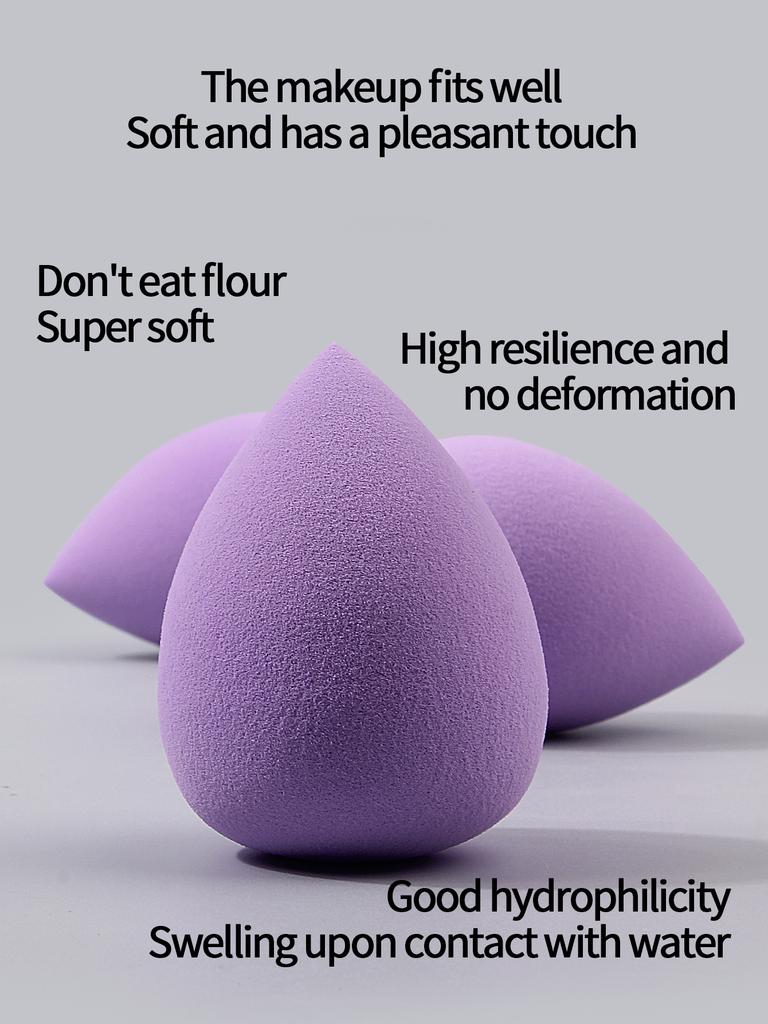 2-100PCS Clove purple Makeup Egg Dry and wet dual-purpose sponge egg Foundation and concealer special makeup powder puff