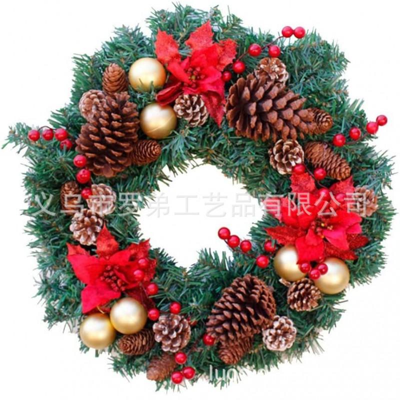 Christmas Wreath Door Hanging Decor Home Mall Window Party Festive Simulation Ornament