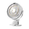 USB Rechargeable Clip-On Fan with Speed Display - 360° Rotating Portable Mini Desk Fan