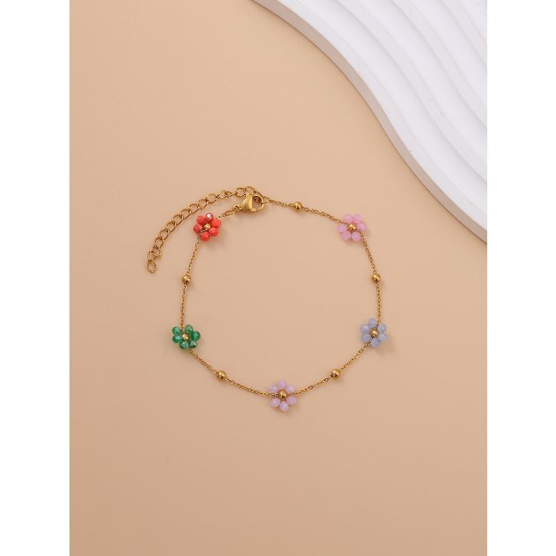 Colorful Flower Bracelet - Stylish, High-end, Luxurious and Versatile Accessory for Girls