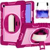 Universal Rotating Stand Case With Nylon Wrist Strap Galaxy Tab A7 T500 T505 2020 - Shockproof Silicone Cover