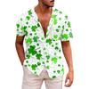 Men's Printed Button Short Sleeve Shirts Men's Casual Fashion Short Sleeve Shirts