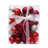 30 Pcs Mini Christmas Ball Ornaments Set 1.81 Inch Plastic Christmas Ball Hanging Ornaments with Glitter Tree Topper Star for Holiday Wedding Birthday