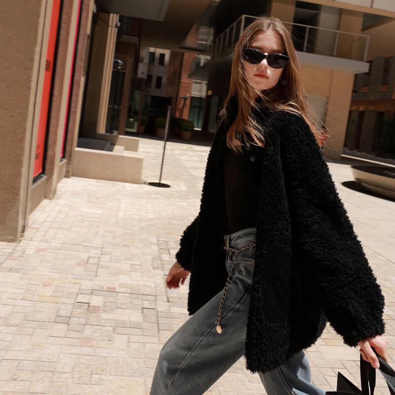 

SANCHAI 2025 Зимнее пальто из искусственного меха с добавлением овечьей шерсти XL (170/92A)