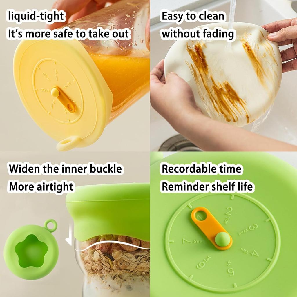 Universal reusable silicone stretch seal cover, food and fruit leftovers preservation cover, high temperature resistant microwave oven heating, soft,