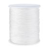 Braided Nylon Thread, Chinese Knotting Cords for Jewelry Making Macrame Craft, White, 1.5mm, About 100yards/roll