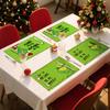 Christmas Tree Christmas Mat 4-piece Set Mat Holiday Party Christmas Table Decoration.