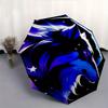 1pc Midnight Wolf Pattern Automatic, 8 Iron Frames, High-Value Folding Umbrella, Suitable for Office, Travel and Outdoor Adventure.A105