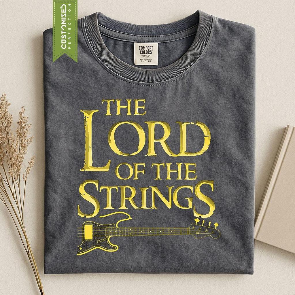 Comfort Colors® Bass Player T-Shirt, Lord Of the Strings Bass Guitar Tee, Bassist Gift