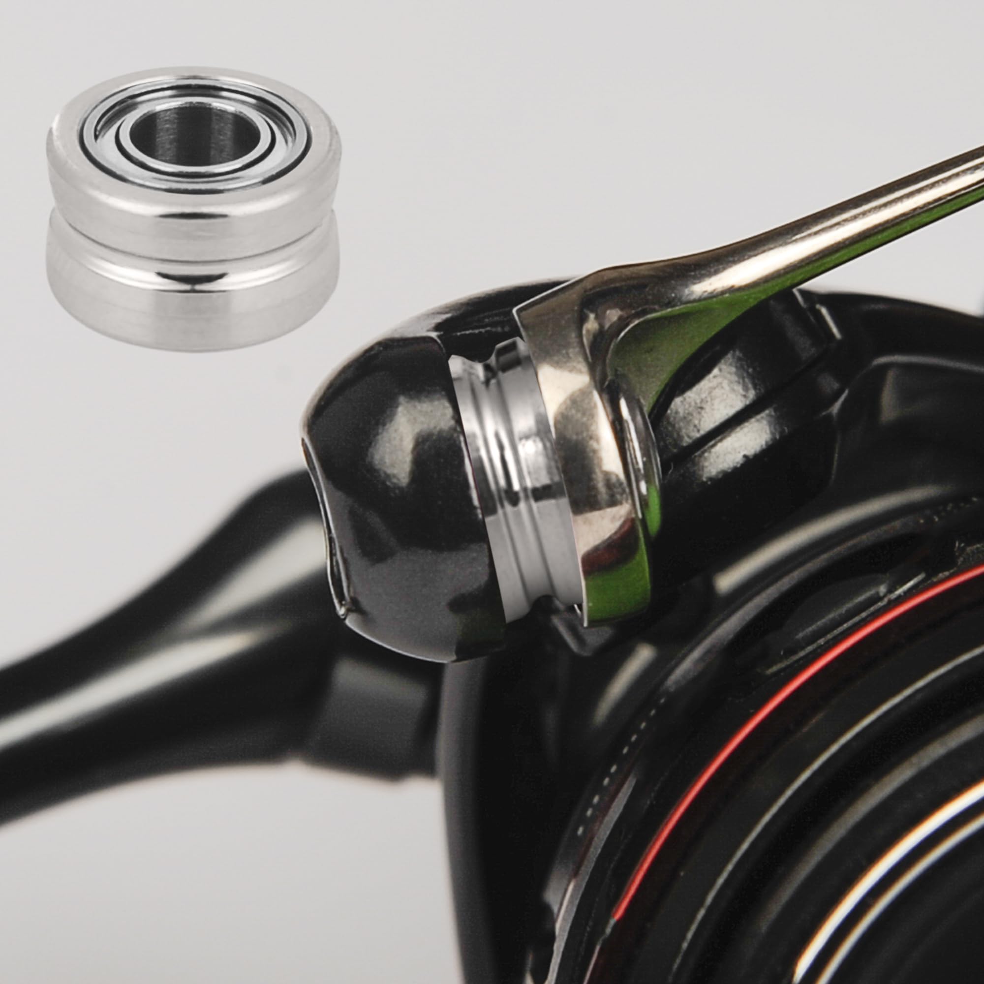 

Fmate Works Титановый ролик лесоукладывателя для безынерционных катушек Shimano 24 20 Vanford High High Увеличенная дальность заброса TiTa 1000-4000 и т.д.. Вращение, Сила,