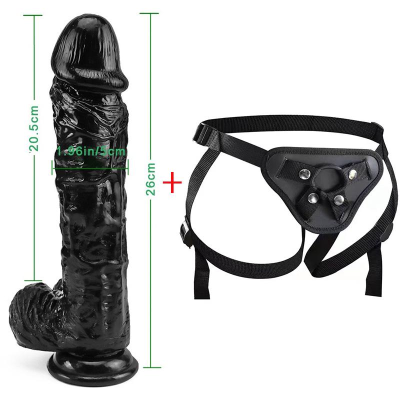 MoDi Pasek na 11-calowym ogromnym realistycznym wibratorze Miękki penis dla kobiet Masturbacja Anal Sex zabawki dla dorosłych