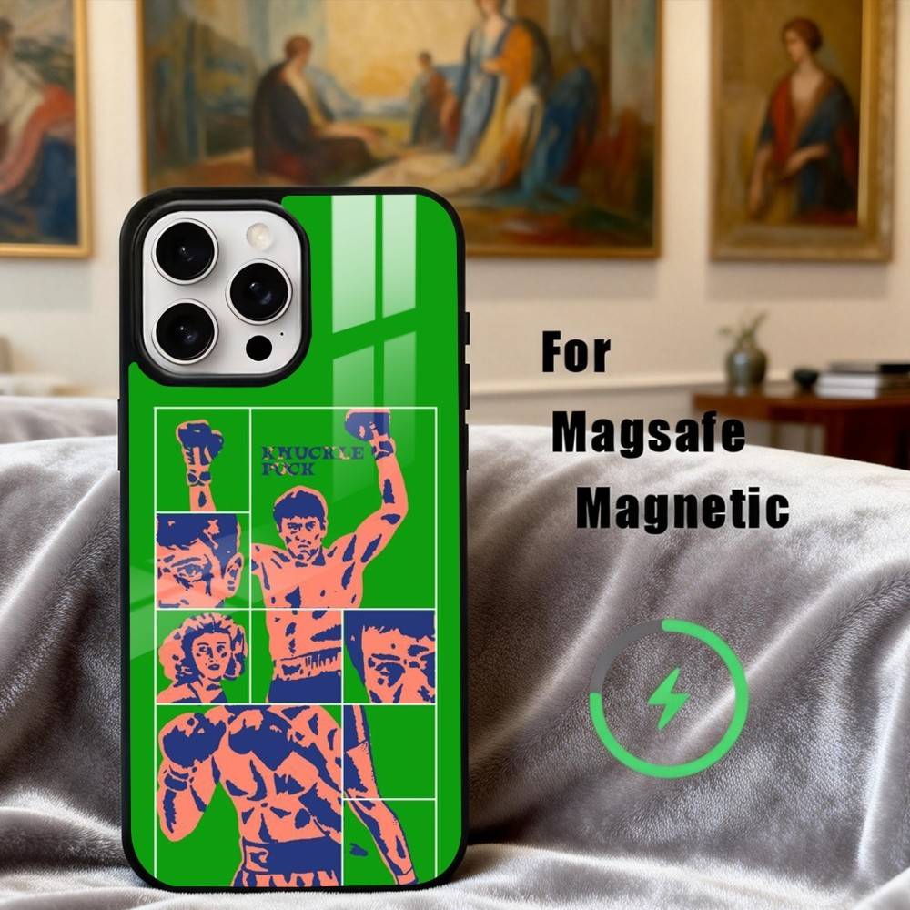 

Pop-rock K-Knuckle P-Puck Band Phone Case For iPhone17,16,15,14,13,12,11 Plus,Pro Max Magnetic For Magsafe Wireless Charging iPhone14PROMAX