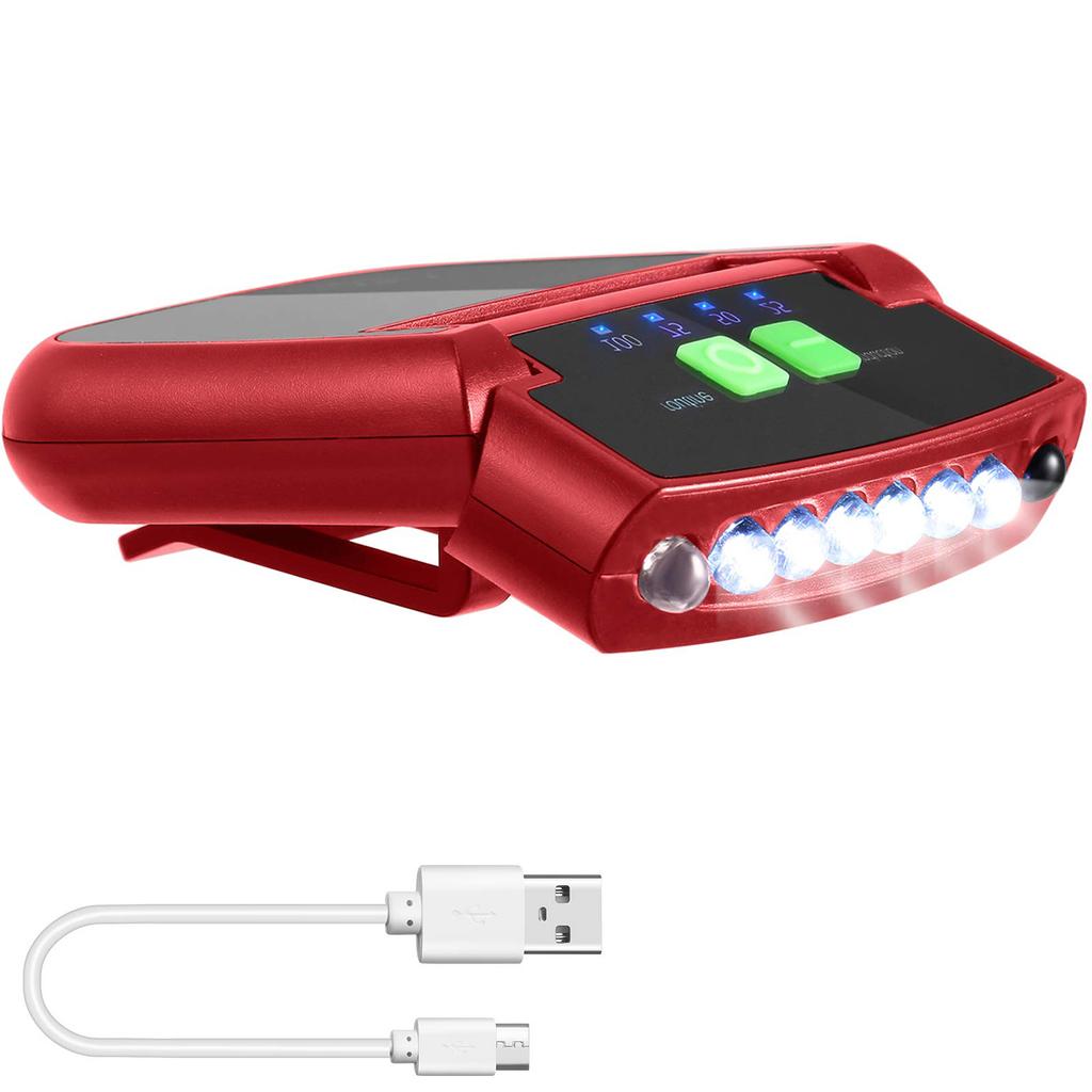 LED Clip on Cap Lights USB Rechargeable Cap Flashlight Clip Waterproof Ultra Bright Hands-Free Hat Light Flashlight Headlamp
