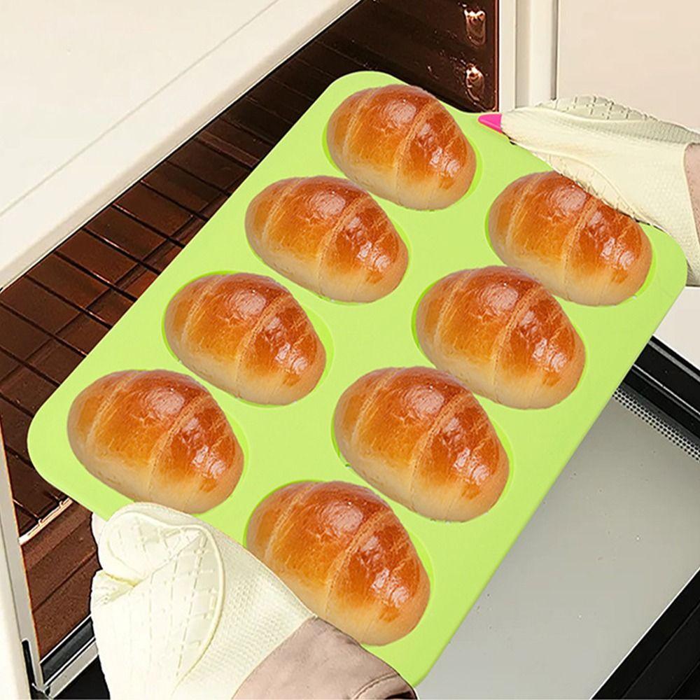 Non-Stick Silicone Cake Mold 8 Grids Silicone Baking Pan Bread Baking Form Household Baking