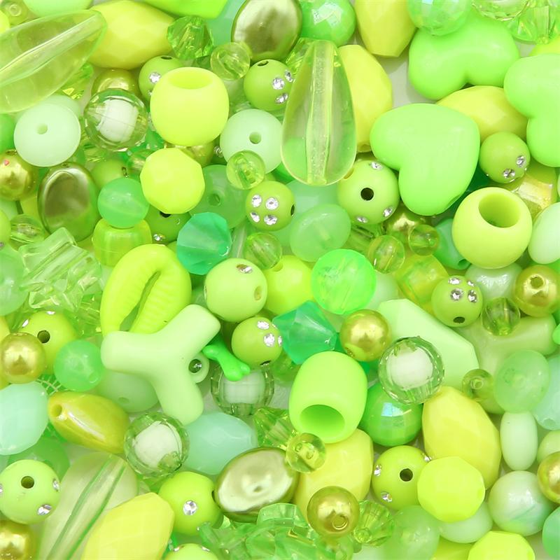Bulk Colorful Acrylic Beads Assorted, 640-1600 Pcs for DIY Jewelry Craft