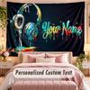 Music General (158) Theme Wall Tapestry Customized With Name Text Personalized Hanging Tapestry For Bedroom Living Room Decor