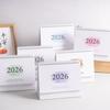 Small Fresh 2026 Desk Calendar Thickened Paper Standing Flip Calendar  Home Decoration