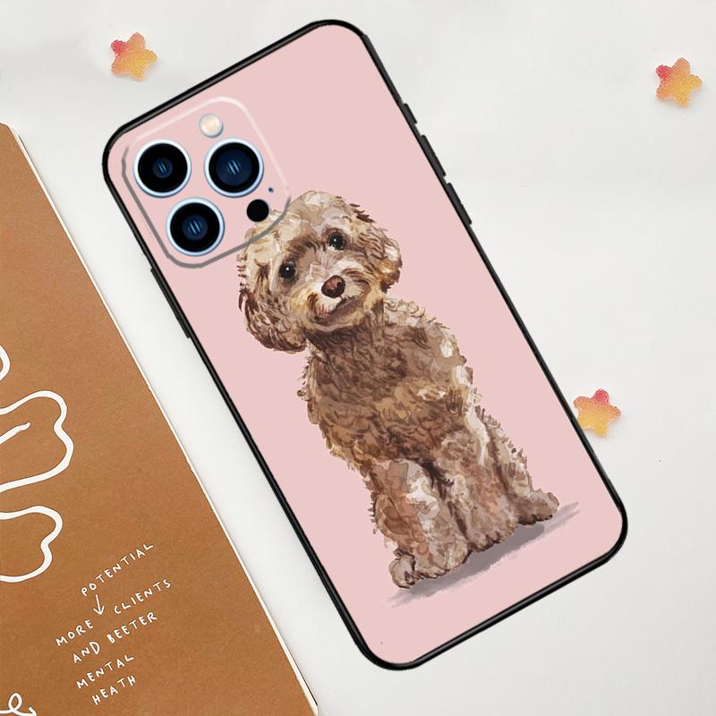 

Милый чехол с собакой кокапу для iPhone 15 16 14 13 12 11 Pro Max Plus X XR XS Max 12 13 Mini Мягкий бампер iPhone 13 mini