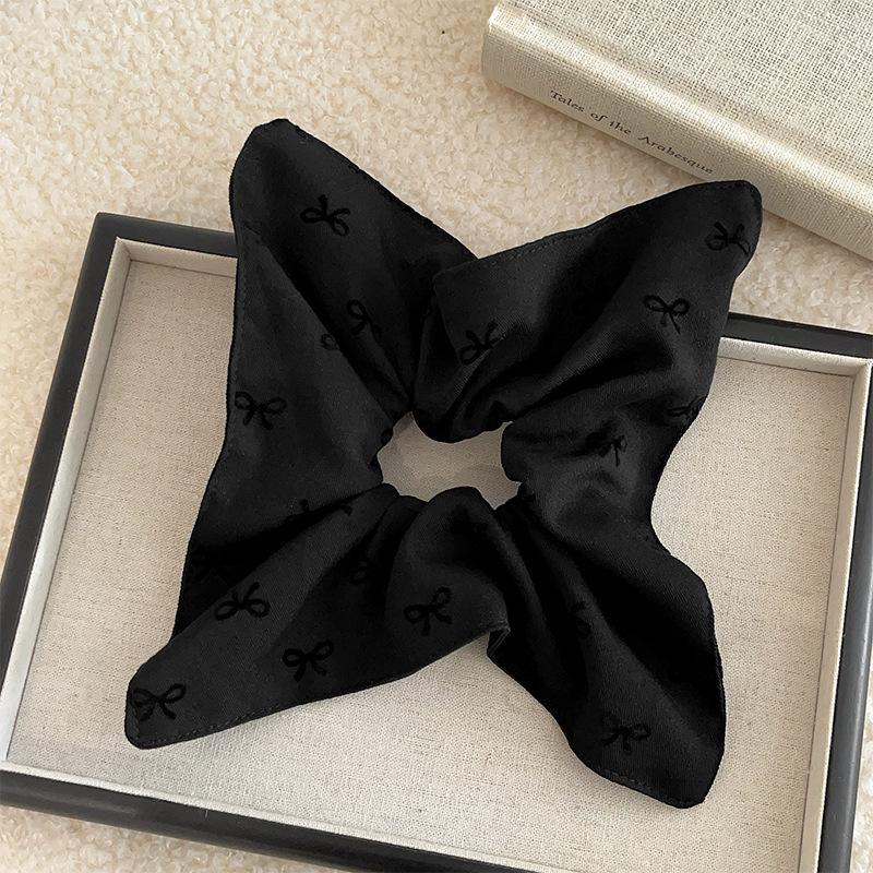 Vintage Solid Color Large Hair Scrunchies For Women Girls  High Absorbency Plush Elastic Hair Rope Sweet Hair Accessories