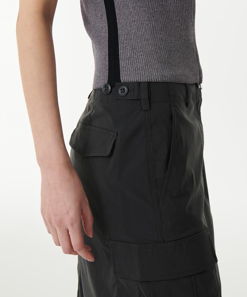 Musinsa Standard Woman Women'S Cargo Maxi Skirt [Gunmetal]