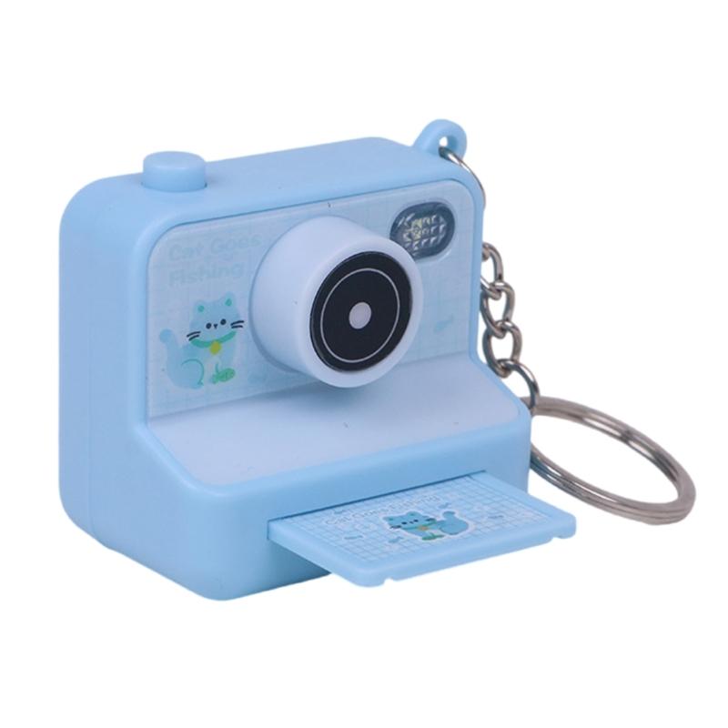 

Мини брелок в виде имитации камеры со звуковыми и световыми эффектами, портативный светодиодный брелок-украшение для любителей космоса