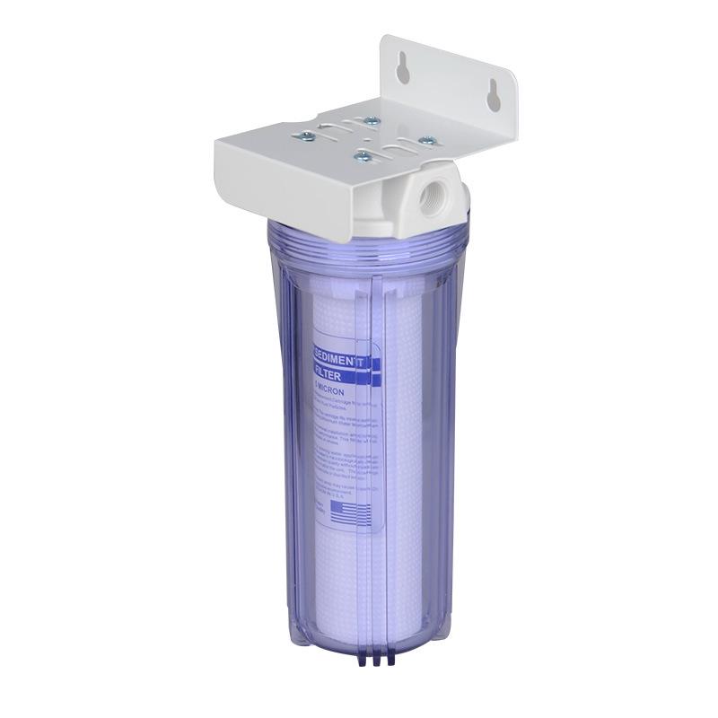 10-Inch Transparent Water Purifier Pre-filter with 1/2" & 3/4" Connectors
