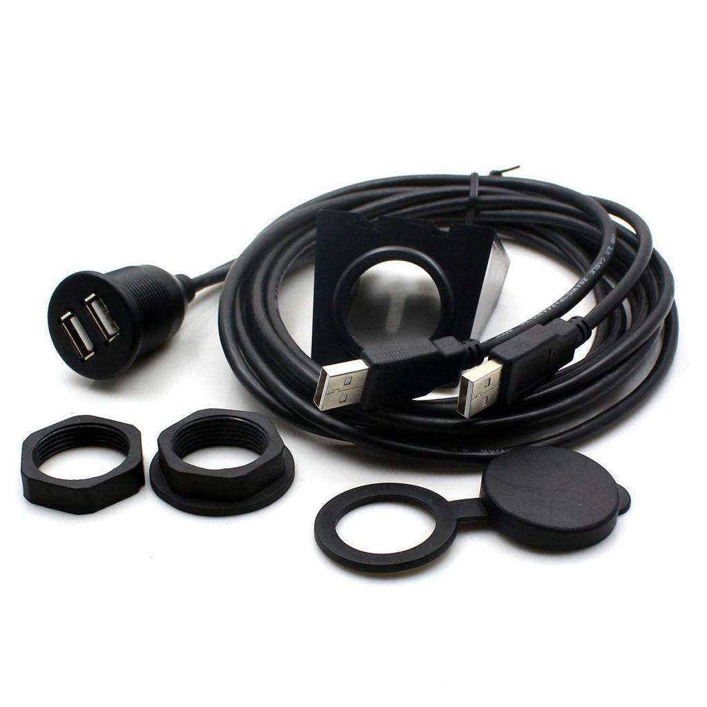 Adattatore presa di installazione jack USB doppio 1M 2M cavo di collegamento estensione auto