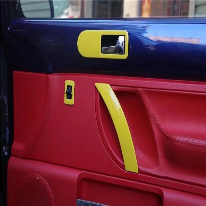 For Volkswagen vw Beetle 2001-2012 ABS red carbonfiber Inner Door Bowl Panel ide Handle Protector Cover Interior Accessories