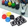 25 PCS Round Shape Tact Push Button Switch 4 Pin 12x12x7.3mm SMD PCB Micro Switch 5 Colors Momentary Tactile Push Button Kit