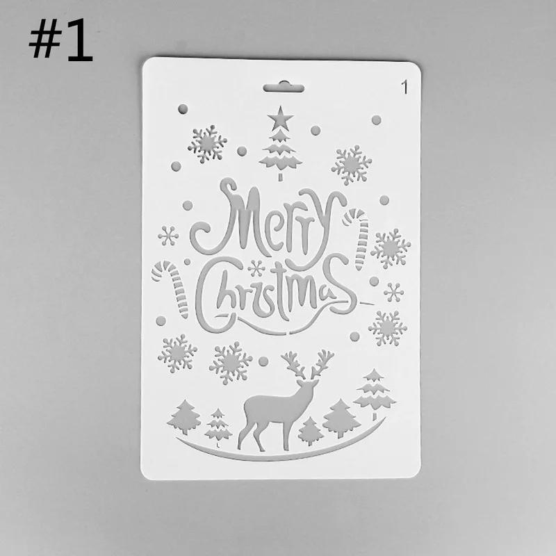 Christmas Painting Template DIY Hand Account Template Theme Lace Ruler Painting Template Random Style