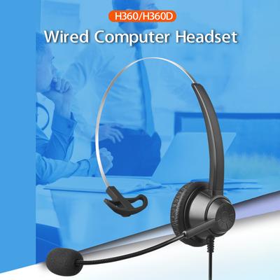 3.5mm Wired Computer Headset with Microphone Universal Office Call Center SingleSided Headphone