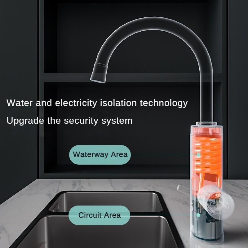 3400W LED Temperature Display Screen Hot and Stainless Steel Intelligent Variable Frequency and Temperature Regulating Faucet Cold Dual-purpose Faucet