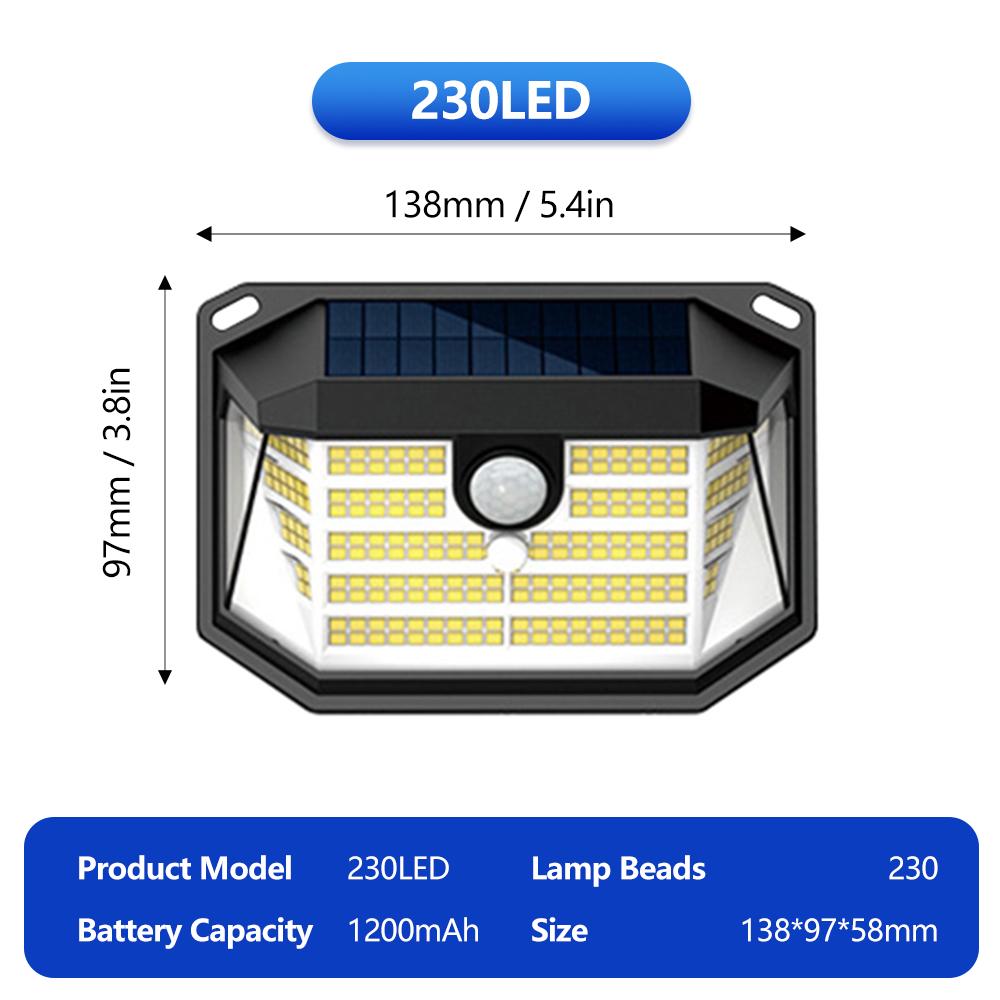 Outdoor Solar Motion Sensor Lights 468/528 LED Waterproof Solar Security Wall Lights for Garden Patio Pool Yard Fence Driveway