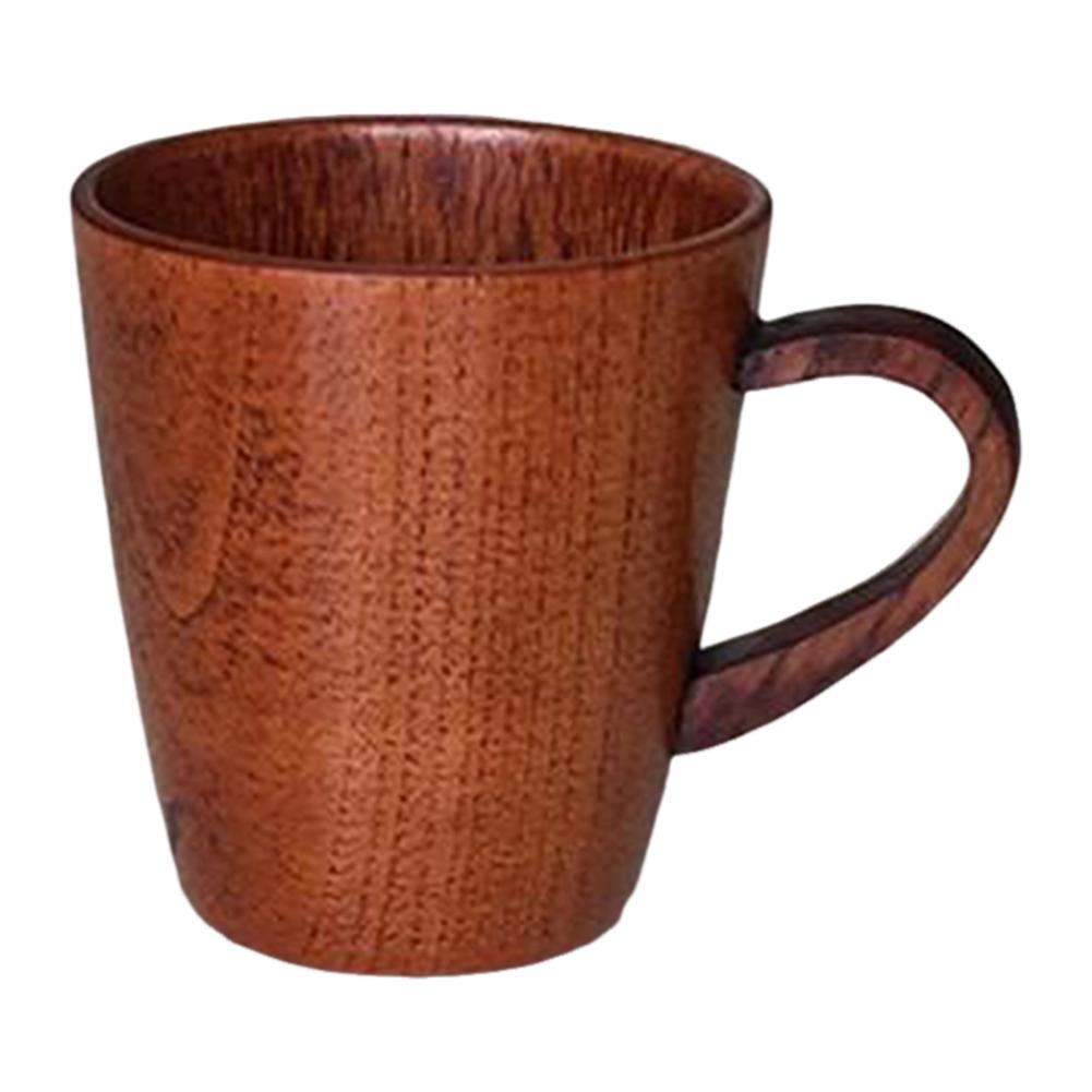 Natural Solid Wood Tea Cup Handcrafted Wooden Tea Cups for Tea Lovers Vintage Drinking Cup for Coffee Wine Natural Wood